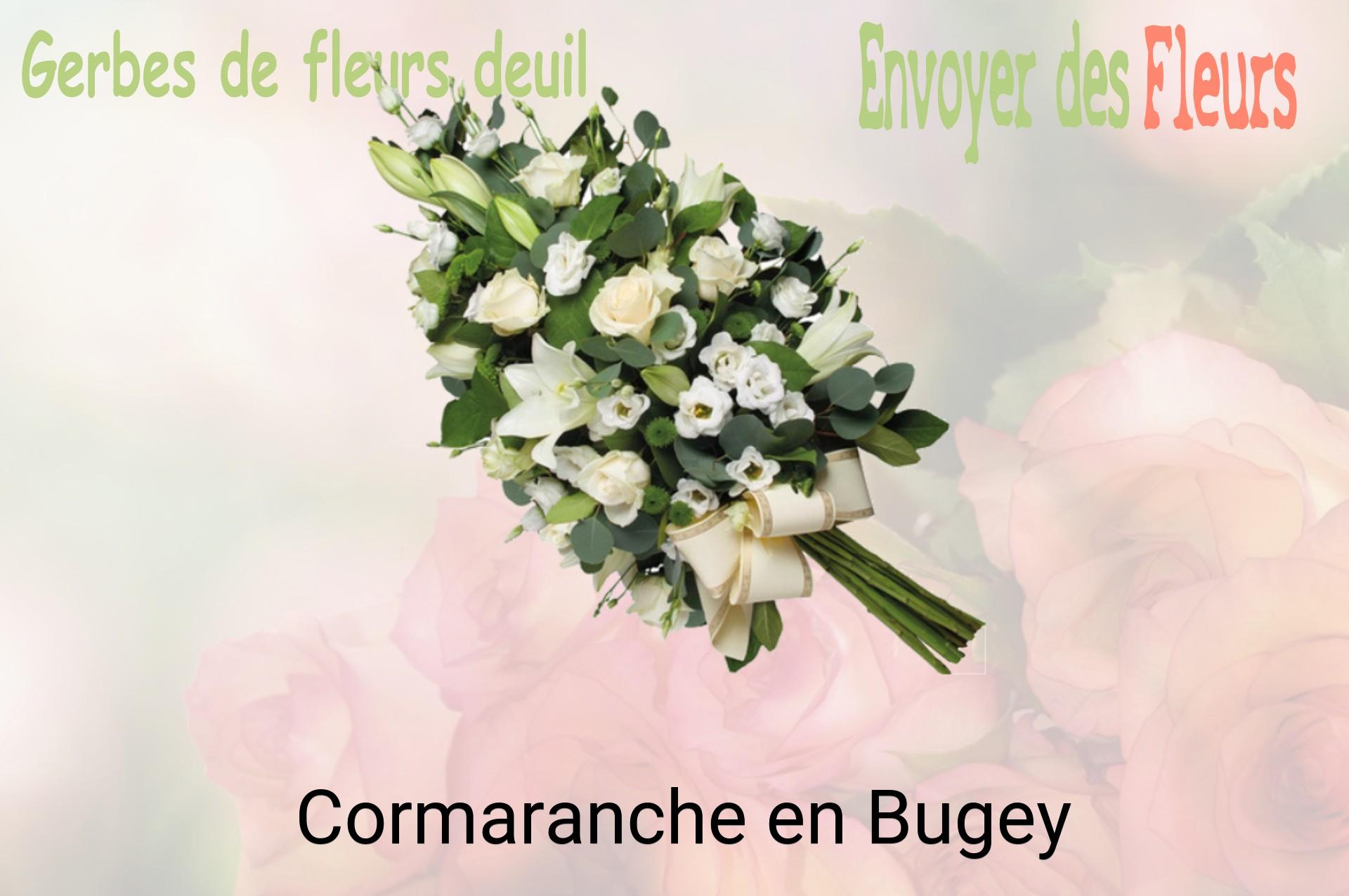 Gerbe de fleurs de deuil livrée à Cormaranche-en-Bugey